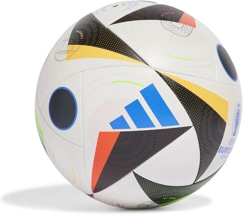 كرة أديداس فوسباليبي كومبيتيشن يورو 2024 FIFA كواليتي برو، IN9365، للجنسين، كرة قدم، أبيض/أسود/أزرق متوهج، 4 in Kuwait