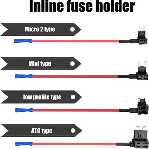 12 PCS Automotive Additional Circuit Fuse Adapter Kit, Upgraded Version 12V with Standard MICRO2 Mini ATO ATC ATM APM 4 Tap Adapter, Dual Slot Blade Fuse Holder, Universal Cars (Multicolored) in Saudi Arabia