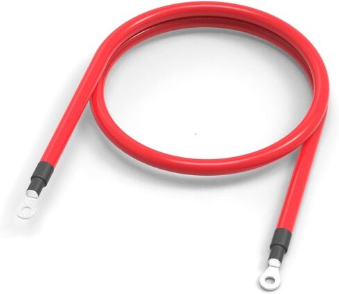 4 AWG Gauge Red + Black Pure Copper Battery Cables Power Inverter Wire Set for Solar, RV, Car, Boat, Automotive, Marine, Motorcycle with 3/8 in Lugs (4 AWG, 3 Feet) in Saudi Arabia