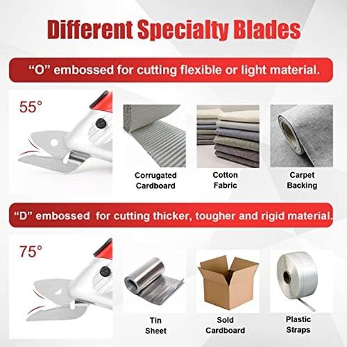 Cordless Electric Scissors with Two Blades, TOOLSPACE Electric Cardboard Cutter Electric Fabric Scissors for Cutting Fabric, 4V Lithium-Ion Rechargeable Battery, Easy Carry and Fast Charging in Saudi Arabia