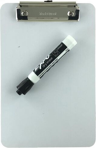 لوح كتابة صغير بحجم 6 بوصات × 9 بوصات، سطح جاف للمسح بمشبك منخفض (عبوة من 30 قطعة) (صغير) in Kuwait