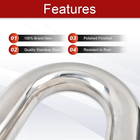 2''Inch DIY Custom Mandrel Exhaust Pipe Tube Pipe Intercooler Pipe,48''Straight Pipe,2''OD Straight&Mandrel Bend Pipe(45/90/180 Degree) Kit,Polished T304 Stainless Steel-8PCS in Kuwait