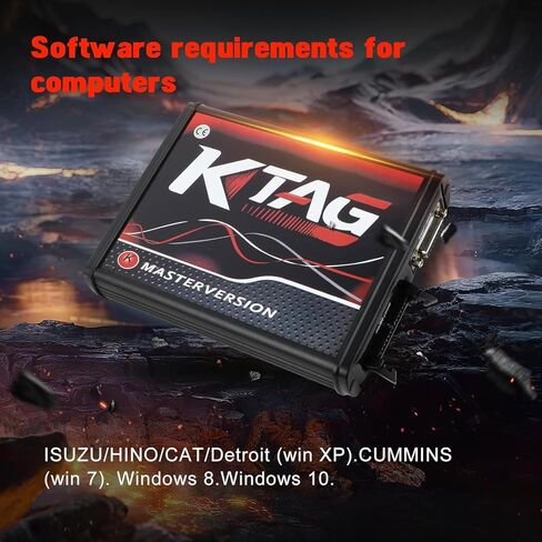 V2.25 KTAG V7.020 K-TAG أداة تشخيصية رئيسية لاختبار محرك السيارة، بدون رموز محدودة، إصدار غير محدود، شريحة برمجة وحدة التحكم الإلكترونية الرئيسية، دعم الكمبيوتر الشخصي Windows XP Professional / Win7 / Win8 in Kuwait