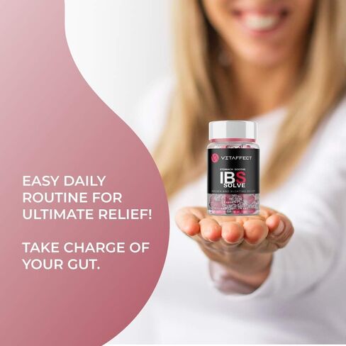 Superior All-Natural IBS Relief Formula Made in USA, Non-GMO, Gluten-Free, 3rd Party Tested (45 Day Supply) - for Symptoms of IBS (Gas, Bloating, Constipation, Diarrhea, Abdominal Pain) in Saudi Arabia