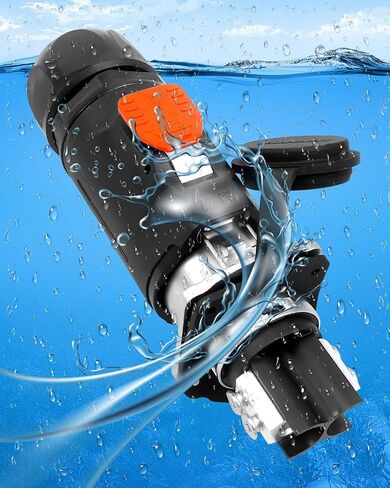 120Amp Trolling Motor Plug and Receptacle Set Fit for 4/6 AWG Wire, Waterproof Marine Boat DC Power Connector, 12V/24V/ 36V/48V Plug for Trolling Motor/Down Rigger/Fishing Reel, 2Pcs in Saudi Arabia