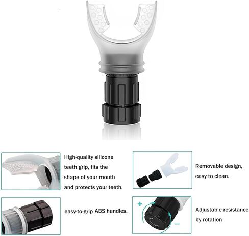 Portable Adjustable Trainer for Oral-for Daily Fitness Training, Easy to Clean -White in Saudi Arabia