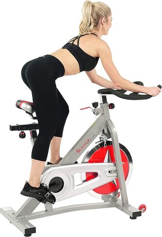 دراجة التمارين الرياضية الداخلية لركوب الدراجات من Sunny Health & Fitness مع مقاومة مغناطيسية/لبادية ومحرك حزام/سلسلة، اتصال بلوتوث اختياري مع تطبيق SunnyFit® in Saudi Arabia