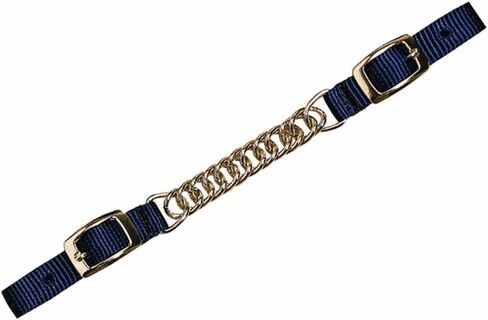 Weaver Leather Nylon Curb Strap with Flat Link Chain, Brown in Saudi Arabia