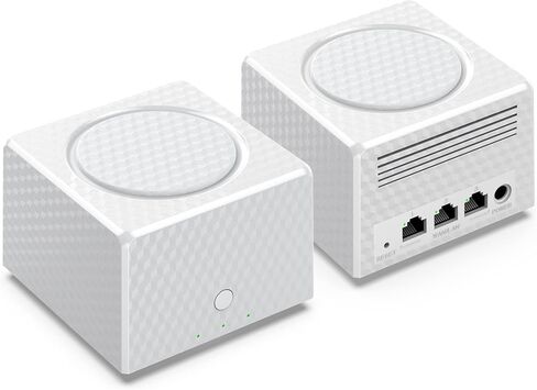 نظام واي فاي شبكي مزدوج النطاق لتغطية المنزل بالكامل، استبدال جهاز توجيه WiFi وموسع، جهاز توجيه شبكة جيجابت، التحكم الأبوي، عبوتان in Kuwait