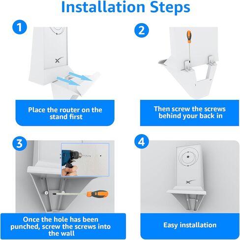 StarLink Mount، Star Link Internet Kit، حامل الأقمار الصناعية، حامل الاستقرار ABS جدار جبل حماية جهاز التوجيه لجهاز StarLink Mesh Router V2 Mesh Router in Kuwait