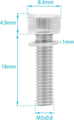 10 قطعة من الفولاذ المقاوم للصدأ M5x18mm عرافة المقبس غطاء رأس البراغي مسامير مع غسالات للدراجات الجبلية دراجة الدراجات الجذعية الثابتة الترباس المسمار الملحقات in Kuwait