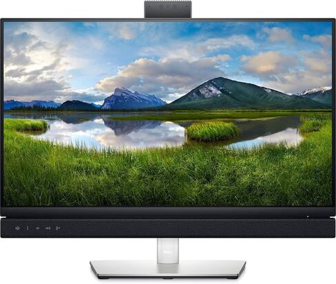شاشة مؤتمرات الفيديو مقاس 24 بوصة من Dell - طراز C2422HE مزودة بكاميرا تعمل بالأشعة تحت الحمراء POP-UP بدقة 5 ميجابكسل ومكبرات صوت مدمجة بقدرة 5 وات وزر Microsoft Teams المخصص (متجدد) in Saudi Arabia