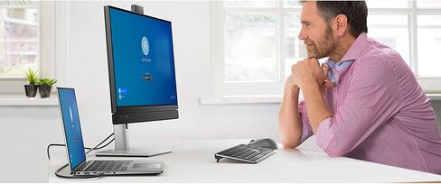شاشة مؤتمرات الفيديو مقاس 24 بوصة من Dell - طراز C2422HE مزودة بكاميرا تعمل بالأشعة تحت الحمراء POP-UP بدقة 5 ميجابكسل ومكبرات صوت مدمجة بقدرة 5 وات وزر Microsoft Teams المخصص (متجدد) in Saudi Arabia