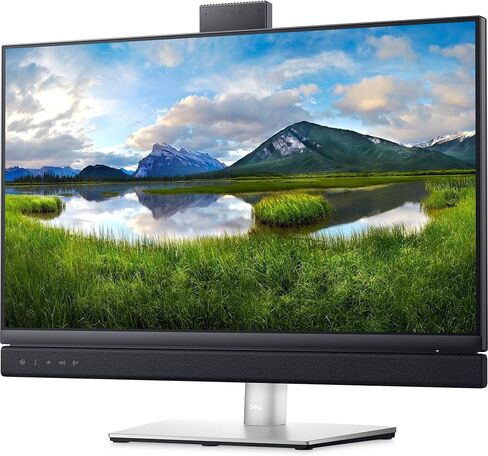 شاشة مؤتمرات الفيديو مقاس 24 بوصة من Dell - طراز C2422HE مزودة بكاميرا تعمل بالأشعة تحت الحمراء POP-UP بدقة 5 ميجابكسل ومكبرات صوت مدمجة بقدرة 5 وات وزر Microsoft Teams المخصص (متجدد) in Saudi Arabia