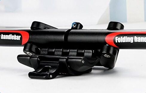 UPANBIKE Bike Folding Handlebar Aluminum Alloy Scooter Handlebar Quick Release Foldable Bar 31.8mm/25.4mm (Black+Gray) in Saudi Arabia