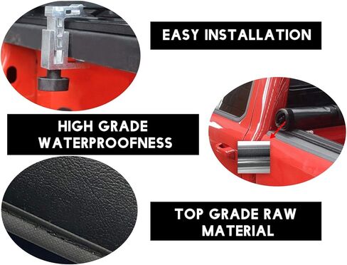 Truck Bed Tonneau Covers Soft Roll Up fits 2014-2018 Chevy Silverado/GMC Sierra 1500 | 2019 Legacy/Limited Only ; 2015-2019 2500HD 3500HD,Fleetside 6.5 ft Bed in Kuwait