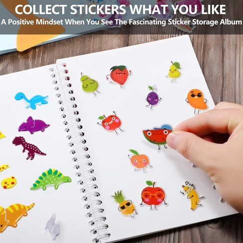 Zonon 2 Pcs Sticker Collecting Albums with a Plastic Spatula Reusable Sticker Collecting Books 8.3 x 5.8 Inches Notepads Collection Accessories Labels(Flower) in Saudi Arabia