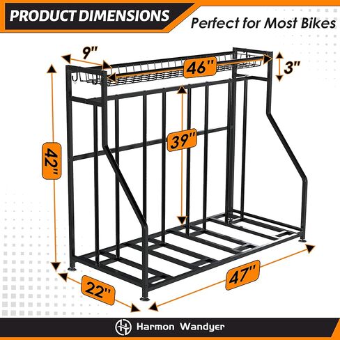 4 رف حامل للدراجة مع رف تخزين داخلي للدراجات للمرآب in Kuwait