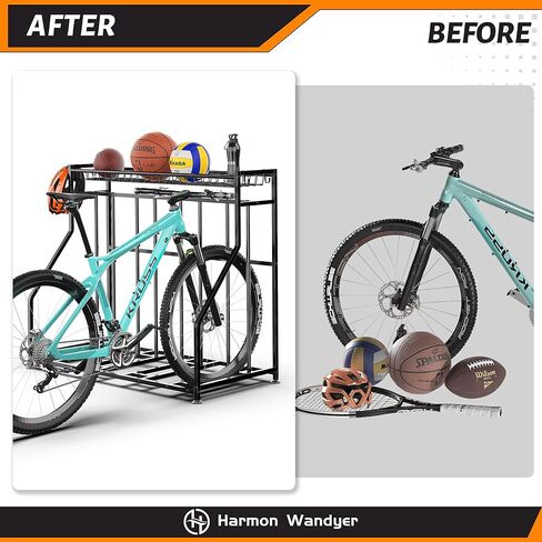 4 رف حامل للدراجة مع رف تخزين داخلي للدراجات للمرآب in Kuwait