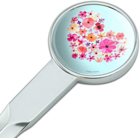 Flower Heart Love Classic Chrome Plated Metal Envelope Letter Opener Slitter in Saudi Arabia