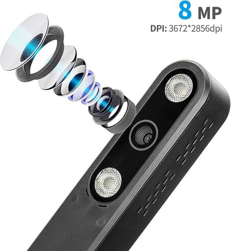 NETUM كاميرا مستندات عالية السرعة، ماسح ضوئي ذكي للمستندات مع وظيفة OCR، ماسح ضوئي للكاميرا A4، عدسة 8 ميجا بيكسل مع أضواء LED، ماسح ضوئي قابل للتعديل والمحمول للمكتب والفصول الدراسية، SD-3000NC in Kuwait