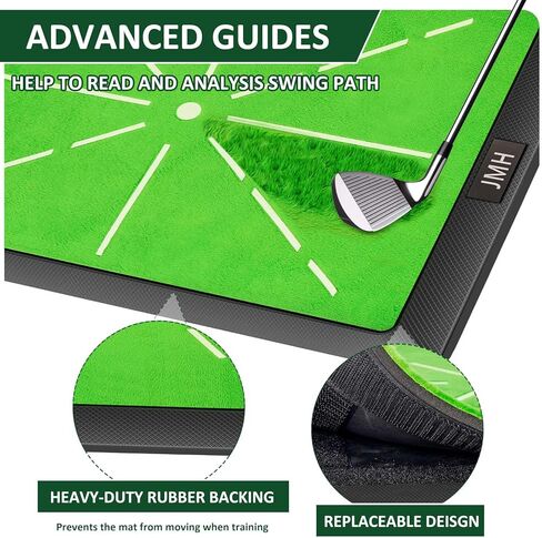 Durable Golf Practice Mat with Path Feedback for Perfecting Swing-Golf Training Mat for Indoor & Outdoor Practice in Kuwait