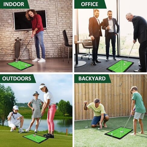 Durable Golf Practice Mat with Path Feedback for Perfecting Swing-Golf Training Mat for Indoor & Outdoor Practice in Kuwait