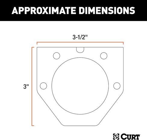 CURT 58222 Vehicle-Side Trailer Wiring Harness Mounting Bracket for 7-Way Round, CLEAR ZINC in Saudi Arabia
