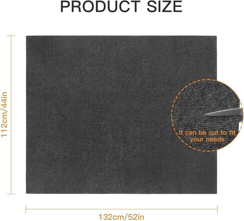 Office Desk Chair Mat for Hardwood Floor Adhesive-Backed, 44''x52'' Computer Gaming Rolling Chair Mat Anti-Slip, Easy Glide Vinyl Floor Protector Mat for Rolling Chair, Sound Proof Floor Mat in Kuwait