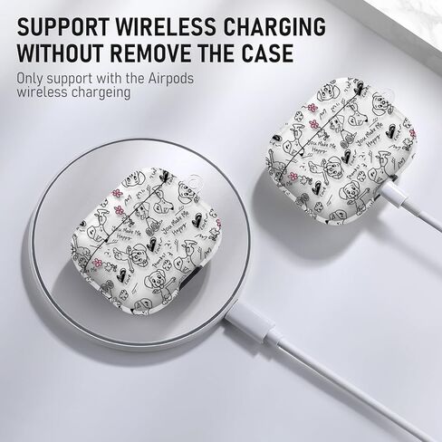غطاء حافظة لجهاز Airpods 3 تصميم رائع ومبتكر وفريد ​​من نوعه Airpods الجيل الثالث من السيليكون حافظة محمولة مقاومة للصدمات للنساء والفتيات مع سلسلة مفاتيح ومجموعة تنظيف لأجهزة Apple Airpods 3 in Saudi Arabia