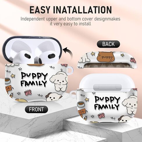 غطاء حافظة لجهاز Airpods 3 تصميم رائع ومبتكر وفريد ​​من نوعه Airpods الجيل الثالث من السيليكون حافظة محمولة مقاومة للصدمات للنساء والفتيات مع سلسلة مفاتيح ومجموعة تنظيف لأجهزة Apple Airpods 3 in Saudi Arabia