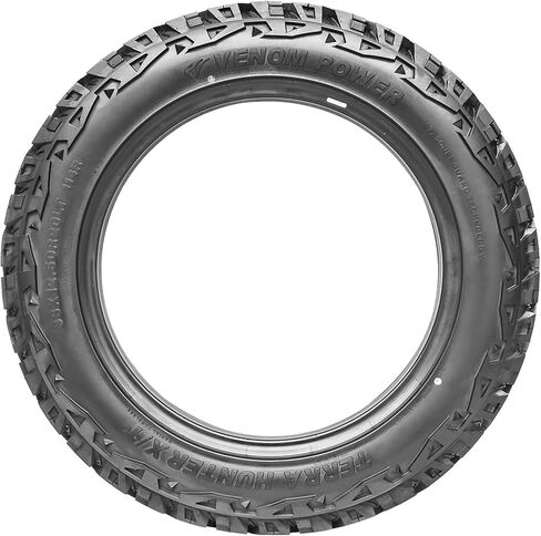 Venom Power Terra Hunter X/T XT All-Terrain Mud Light Truck Radial Tire-35X12.50R17LT 35X12.50X17 35X12.50-17 124R نطاق التحميل F LRF 12 طبقة BSW جدار جانبي أسود in Kuwait