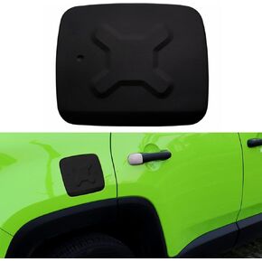 yoursme خارجي الوقود حشو الغطاء الألومنيوم باب الغاز غطاء خزان الغاز تقليم الديكور الأسود ل jeep renegade 2015 2016 2017 2018 2019 2020 2021