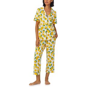 BedHead Pajamas Women's Cotton Knit Short Sleeve Cropped Pj Set in Kuwait