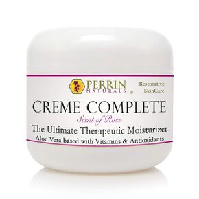 Creme Complete | Scent of Rose, Natural, Restorative & Anti-Aging skin care. A Corrective Moisturizer for Sun Damage, Lichen Sclerosus, Rosacea, Eczema, Psoriasis, Actinic Keratosis
