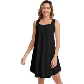 Nachila Lightgowns للنساء والنساء المصنوعة من الخيزران ، ناعم ناعم Sleeeveless Sleepwear التبريد Nightdress S-XL