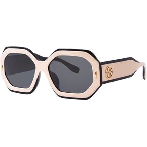 Tory Burch Sunglasses TY 7192 U 196187 Black/Ivory Dark Gray Solid ، 55/16/140