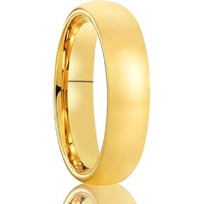 Gold Tungsten Rings for Men and Women 8mm/6mm/4mm/2mm Men's Engagement Wedding Bands High Polished Mirror