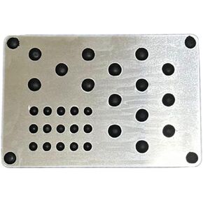 Mini Metal Car Truck Floor Mat Carpet Heel Pad Plate Rest Footrest Foot Pedal Kit