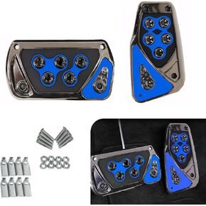 2 PCS Automotive Foot Pedals, Non-Slip No Drilling Required Pedal Pads, Automatic Transmission Brake and Accelerator Pedal Covers, Universal Fit for Most Cars (Red)