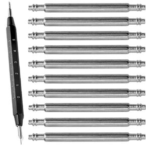 22mm Spring Bars, Watch Pins φ1.8mm Diameter 10pcs Stainless Steel Watch Band Pins with Spring Bar Tool for 22mm Watch Band Strap