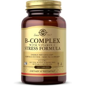 Solgar B-Complex with Vitamin C Stress Formula, 100 Tablets