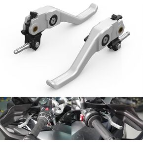 Aluminum Brief Brake Clutch Lever Hand Brake Clutch Stick Compatible with BMW R nineT 2013-2016, R1250GS Adventure 2018-2024, Replacement for 32728524919, 32728559604, 2 Fingers, Black