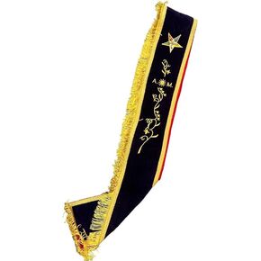 Masonic Regalia Associate Matron AM Embroidered A.M sash OES Order Of Easter Star O.E.S Masonic Purple Velvet, Large