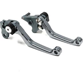 Dirt Bike Short Brake Clutch Levers CNC Billet Pivot Bike Levers Compatible with Kawasaki KLX140L 2008-2020, KLX140 2008-2021, KLX140G 2017-2020, KLX140R KLX140RF 2021-2025 (Green)