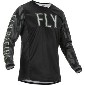 Fly Racing 2022 Adult Kinetic Fuel Jersey (Grey/Black Camo, X-Large)