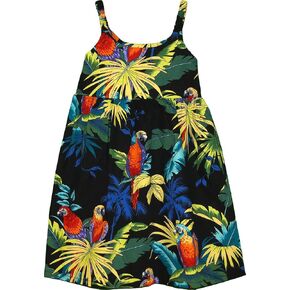 RJC Girl's Tropical Parrots Hawaiian Bungee Dress