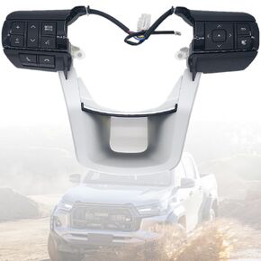 Steering Wheel Volume Sound Call Receive Control Switch Compatible with Toyota Hilux Revo Fortuner 2015 2016 2017 2018 2019 2020 Replacement Number 84250-0K320 84250-0K320-C1