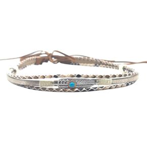 Cowboy Hat Bands for Women Men Replacement Handmade Western Cowboy Hat Band Turquoise Feather Hat Band