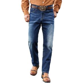 Men's Lightweight Straight Jeans Regular Fit Jean Summer Spring Vintage Denim Pants